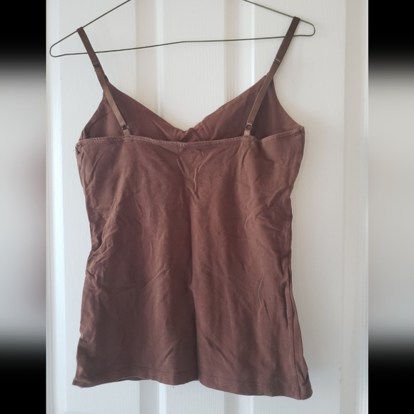 A dark brown tank top with built in bra - Picture 2 of 5